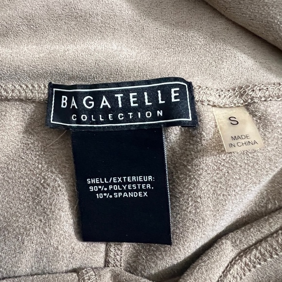 Bagatelle Collection Mushroom Faux Suede Moto Ribbed Stylish Comfy Leggings S - Picture 6 of 7